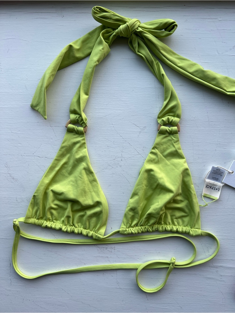 NWT L*Space Brielle Kiwi Lime Bikini Top, M